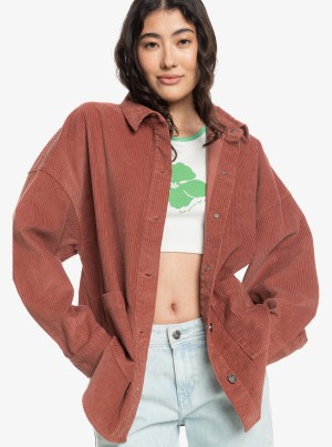 Bundy Roxy Kick Back Washed Corduroy Long Sleeve | HJSI-60495