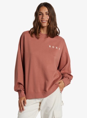 Mikina s Kapucí Roxy Lineup Oversized Crew Neck | NAIR-19570