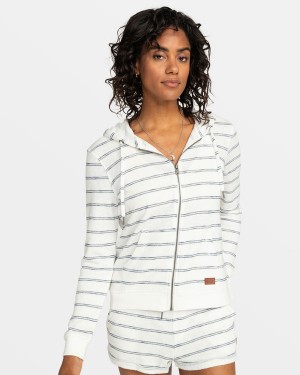 Mikina s Kapucí Roxy Perfect Wave Stripes Zip-Up | RWOU-15072