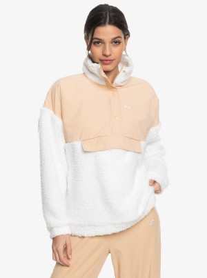 Mikina s Kapucí Roxy Waves Of Warmth Half-Zip Mock Neck Fleece | XNOT-34178