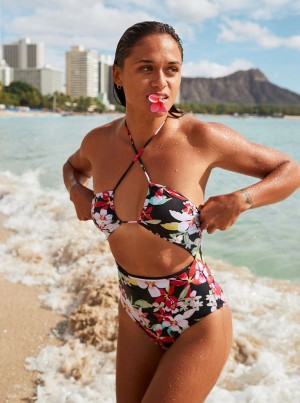 Plavky Roxy Printed Beach Classics Módní One-Piece | VHMA-04167