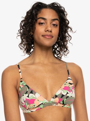 Topy Do Bikin Roxy Printed Beach Classics Fixed Triangle | DIYC-91653