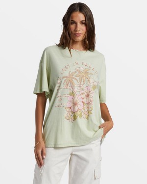 Tričko Roxy Hibiscus Paradise Oversized Boyfriend | JZBU-34601