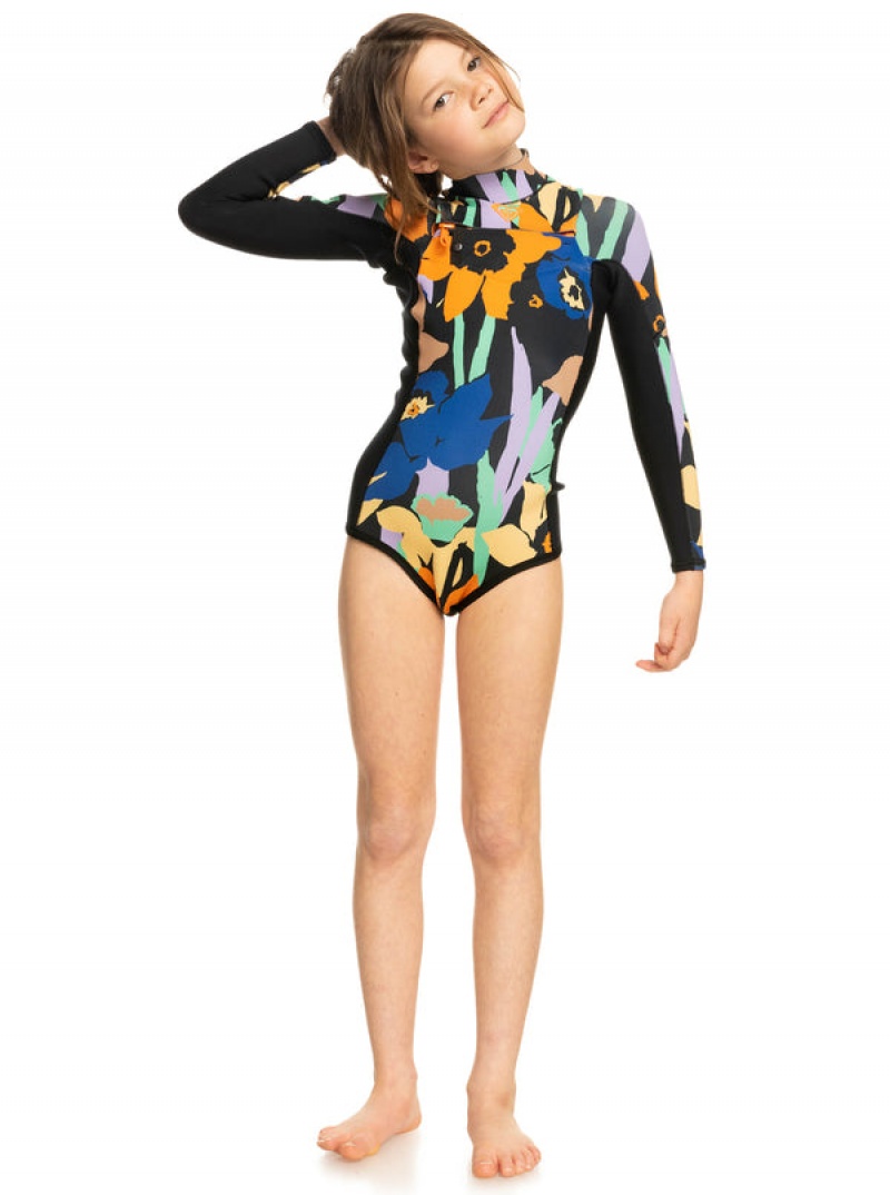 Dívčí Plavky Roxy 1.5mm Current Of Cool Long Sleeve Springsuit | EAHV-35280