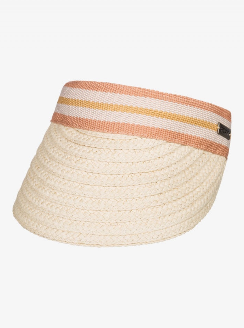 Klobouky Roxy Sunny Morning Straw Visor | LJQX-35284