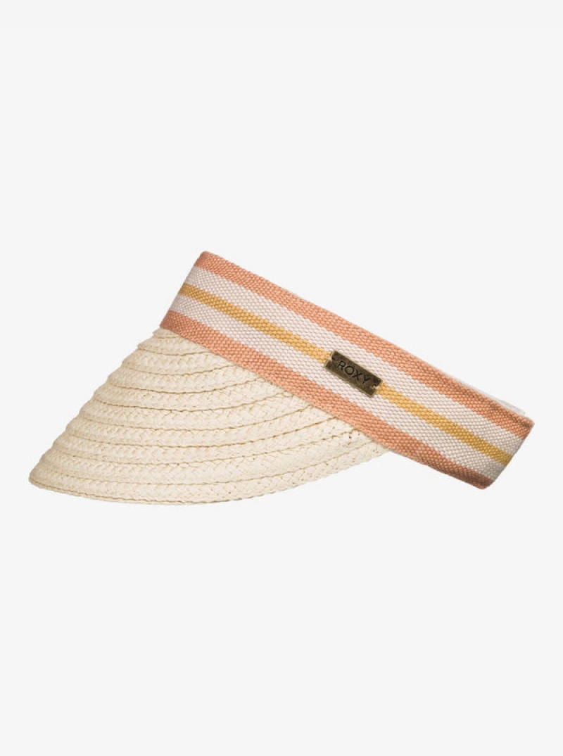 Klobouky Roxy Sunny Morning Straw Visor | LJQX-35284