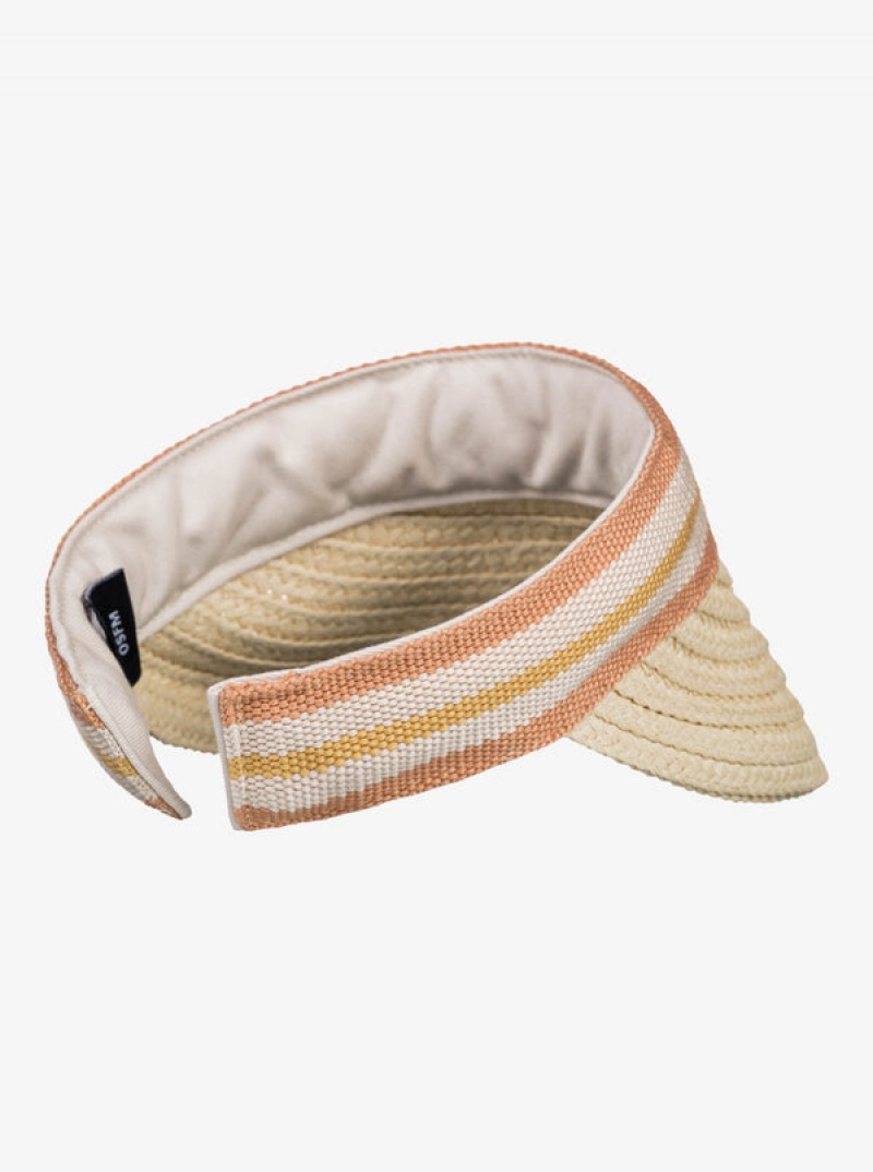 Klobouky Roxy Sunny Morning Straw Visor | LJQX-35284