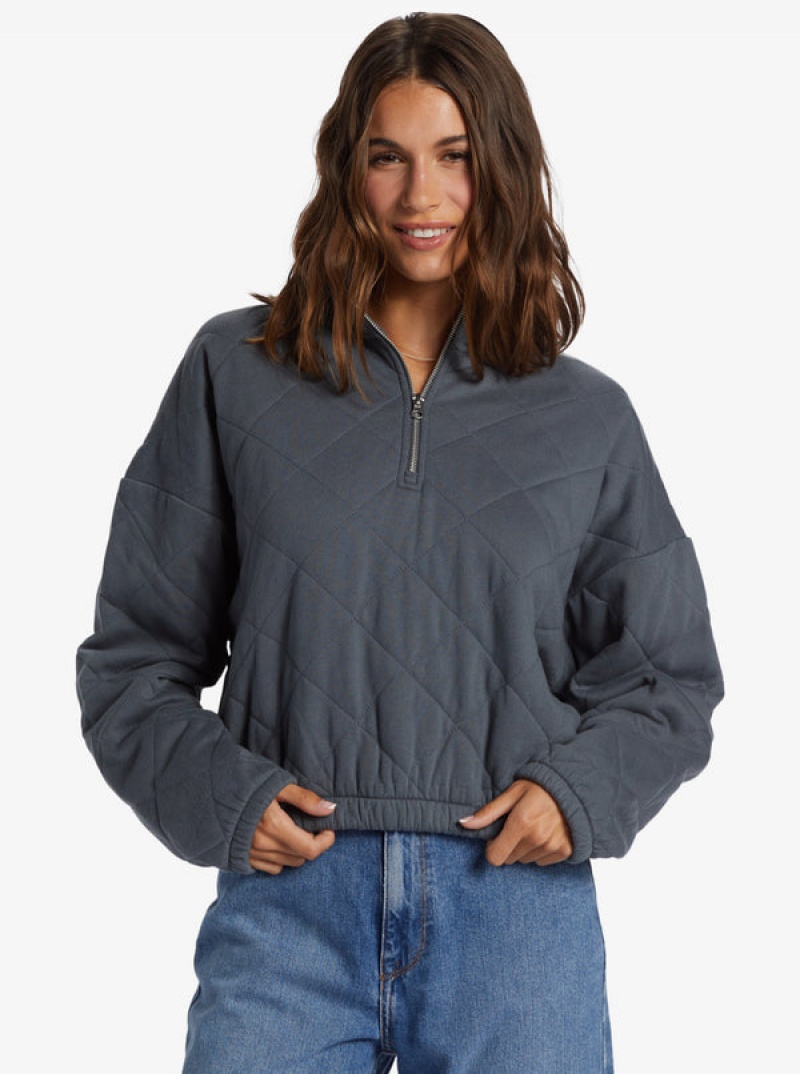 Loungewear Roxy Bonfire Babe Prošívaný Fleece Half-Zip | ELHJ-90523