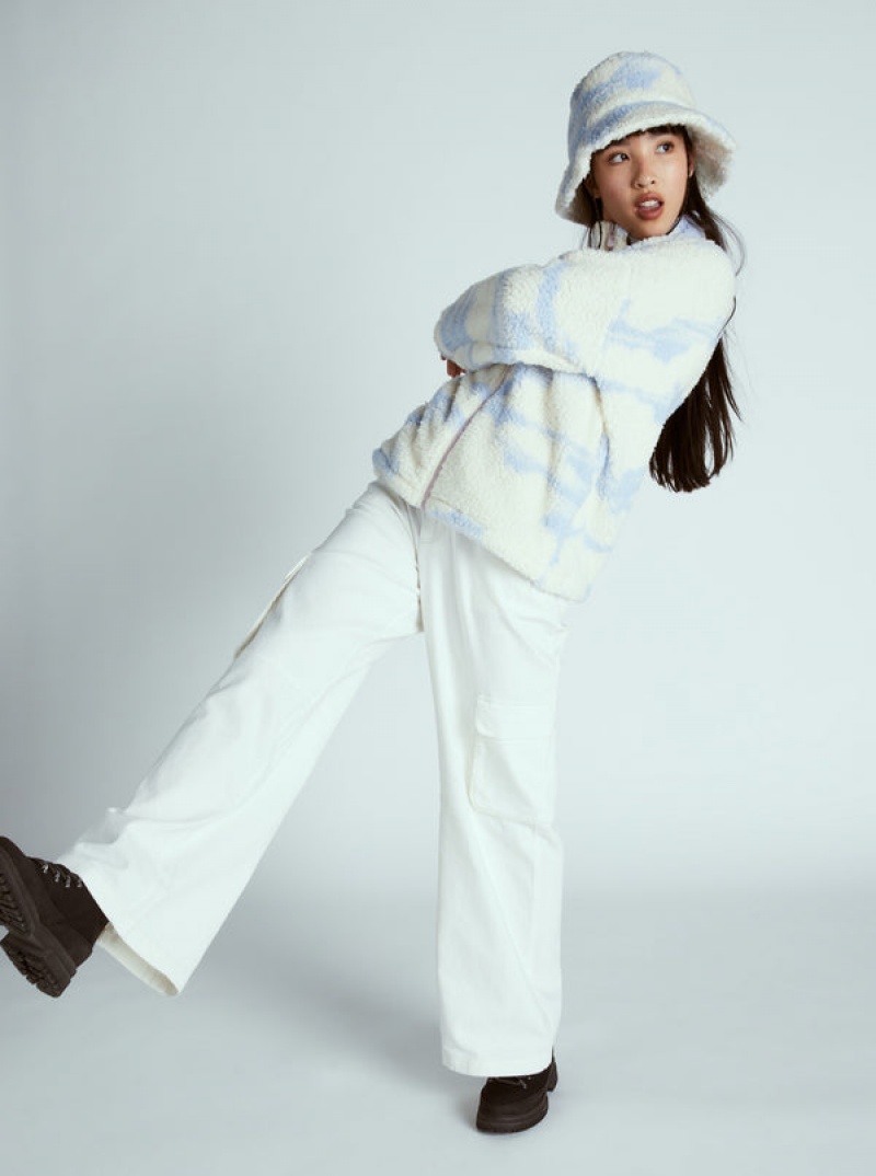 Loungewear Roxy Chloe Kim In The Clouds Sherpa Full-Zip Fleece | ISMB-27684