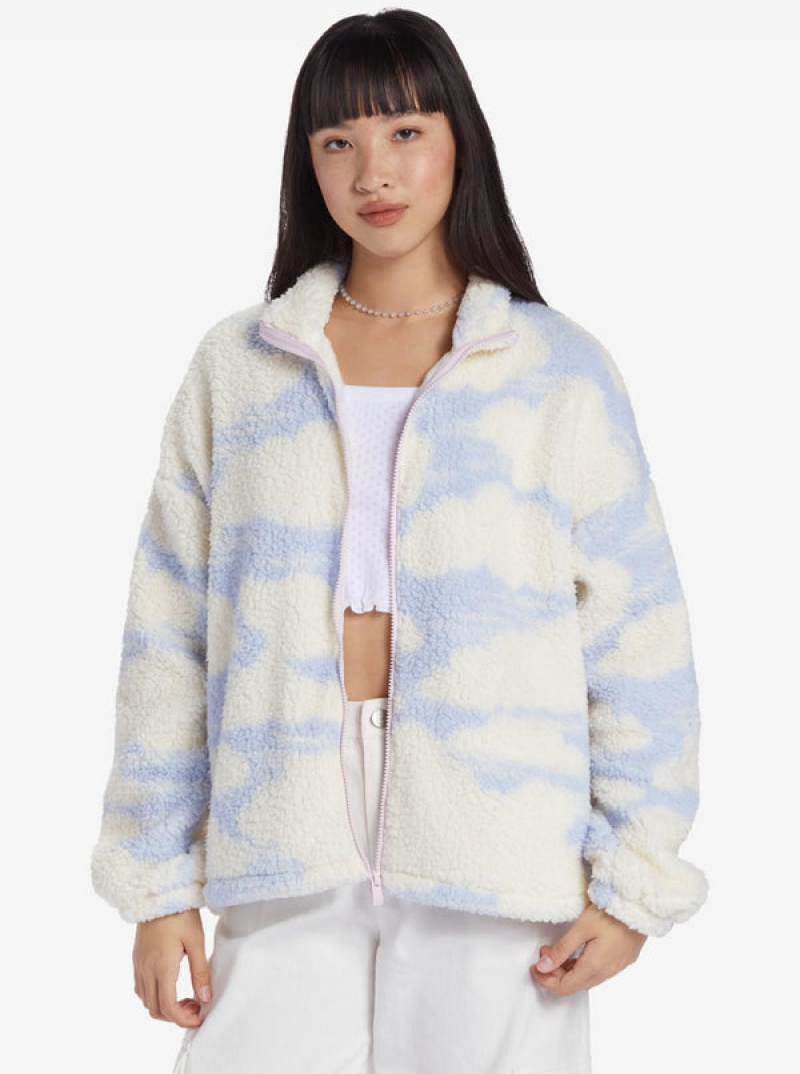 Loungewear Roxy Chloe Kim In The Clouds Sherpa Full-Zip Fleece | ISMB-27684