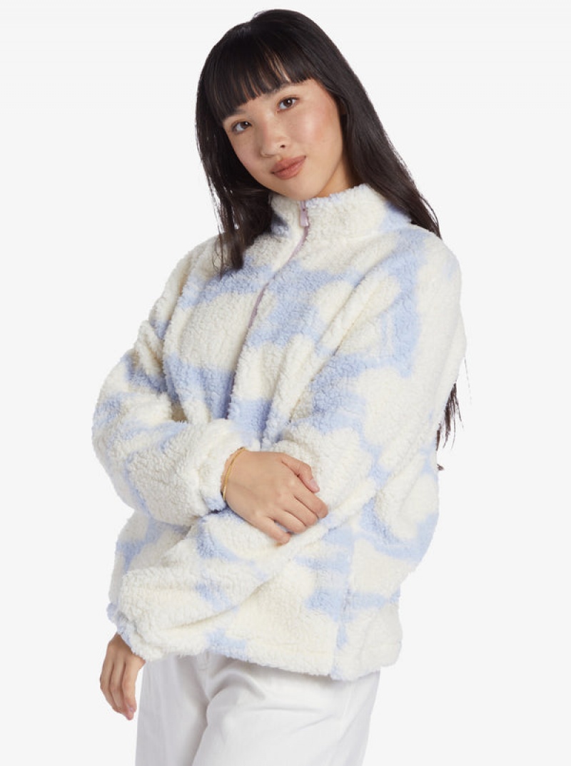 Loungewear Roxy Chloe Kim In The Clouds Sherpa Full-Zip Fleece | ISMB-27684