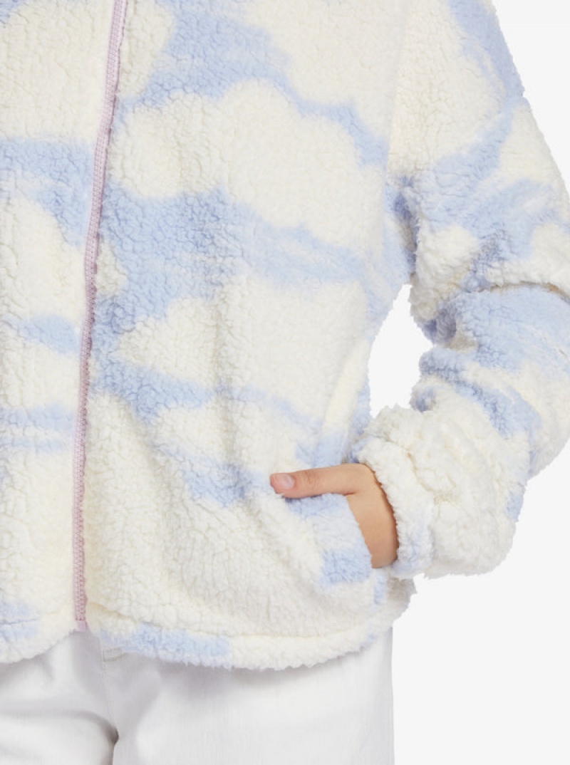 Loungewear Roxy Chloe Kim In The Clouds Sherpa Full-Zip Fleece | ISMB-27684