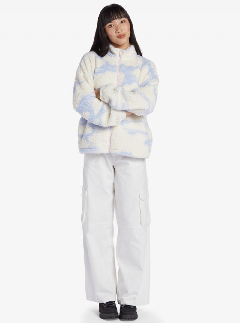 Loungewear Roxy Chloe Kim In The Clouds Sherpa Full-Zip Fleece | ISMB-27684