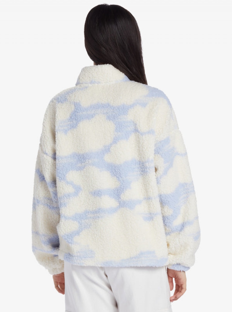 Loungewear Roxy Chloe Kim In The Clouds Sherpa Full-Zip Fleece | ISMB-27684