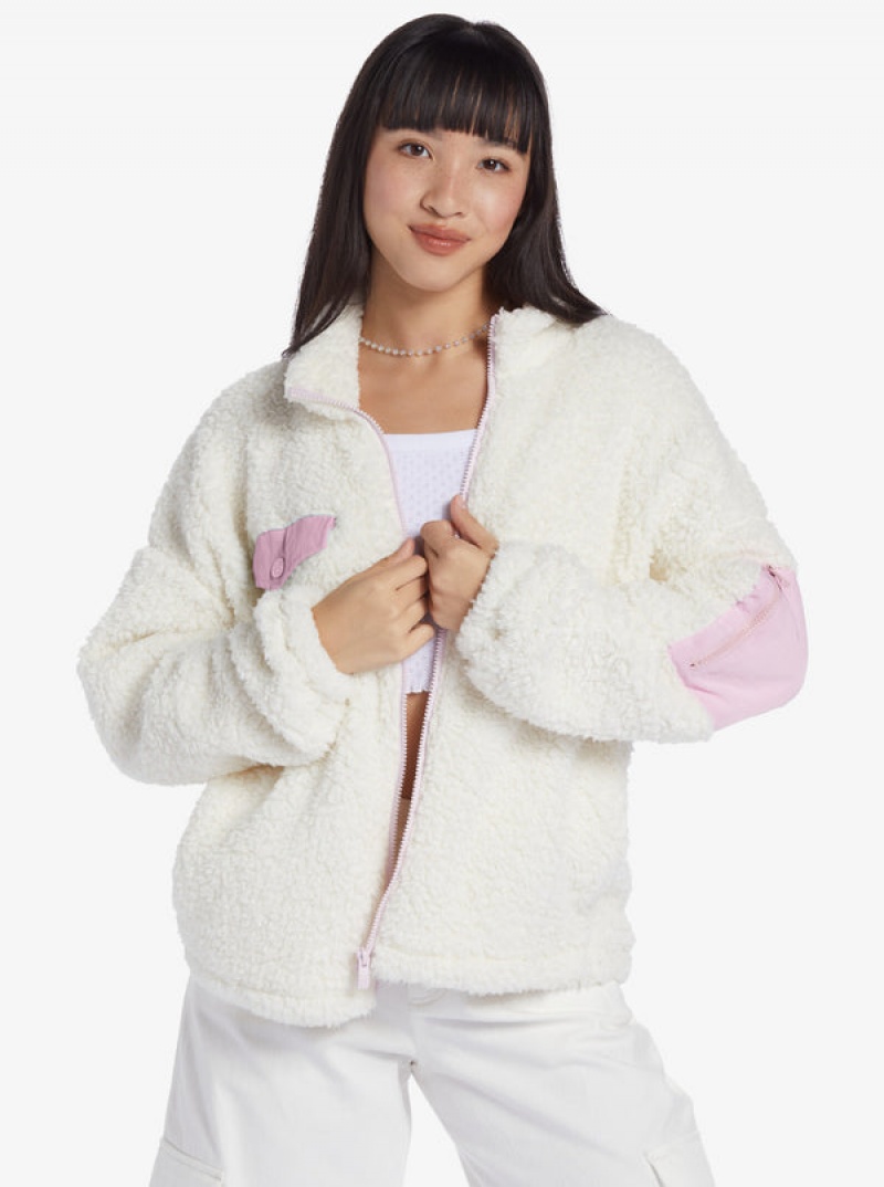 Loungewear Roxy Chloe Kim Pop Sherpa Full-Zip Fleece | RNWE-03459