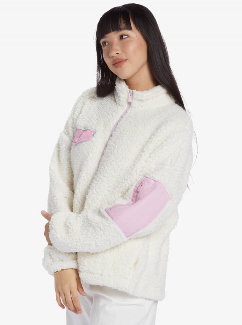 Loungewear Roxy Chloe Kim Pop Sherpa Full-Zip Fleece | RNWE-03459