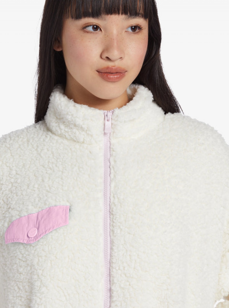 Loungewear Roxy Chloe Kim Pop Sherpa Full-Zip Fleece | RNWE-03459