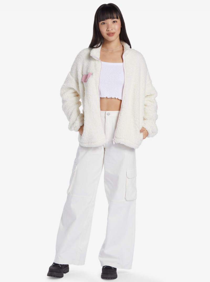 Loungewear Roxy Chloe Kim Pop Sherpa Full-Zip Fleece | RNWE-03459