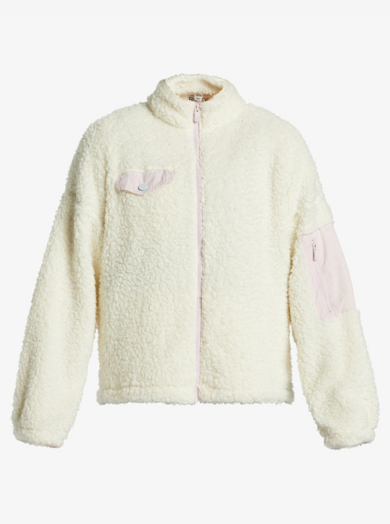 Loungewear Roxy Chloe Kim Pop Sherpa Full-Zip Fleece | RNWE-03459