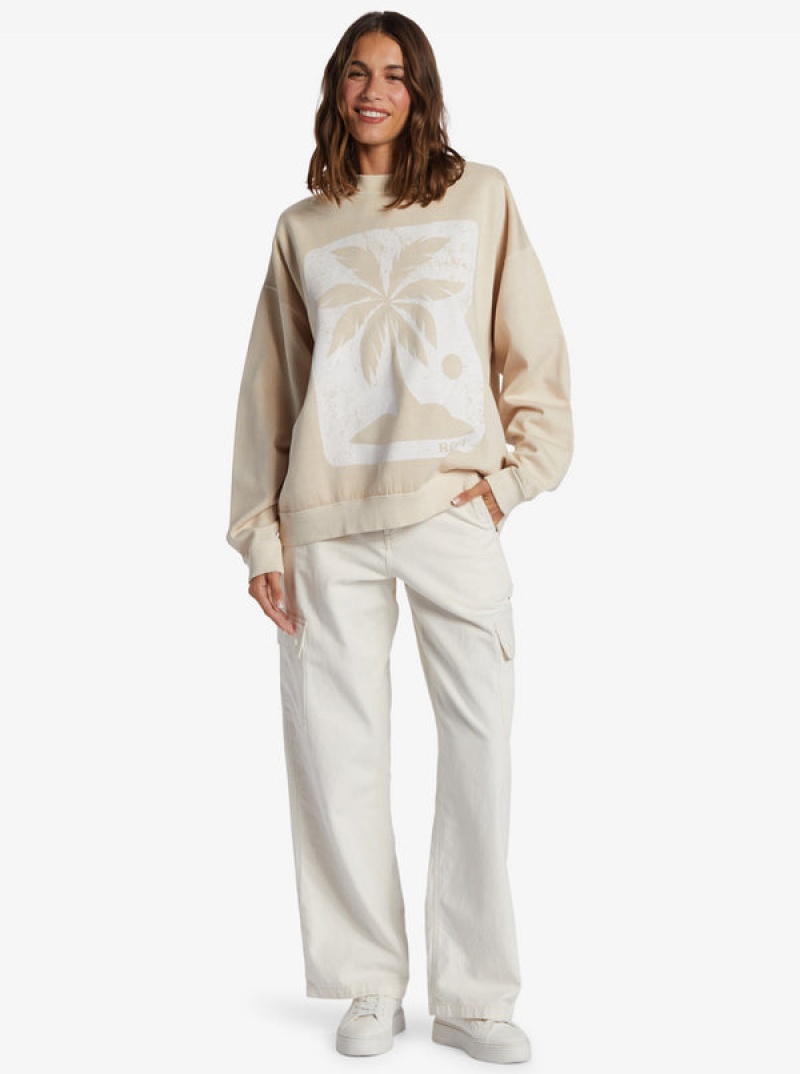 Loungewear Roxy Lineup Oversized Crew Neck | TXIF-34958