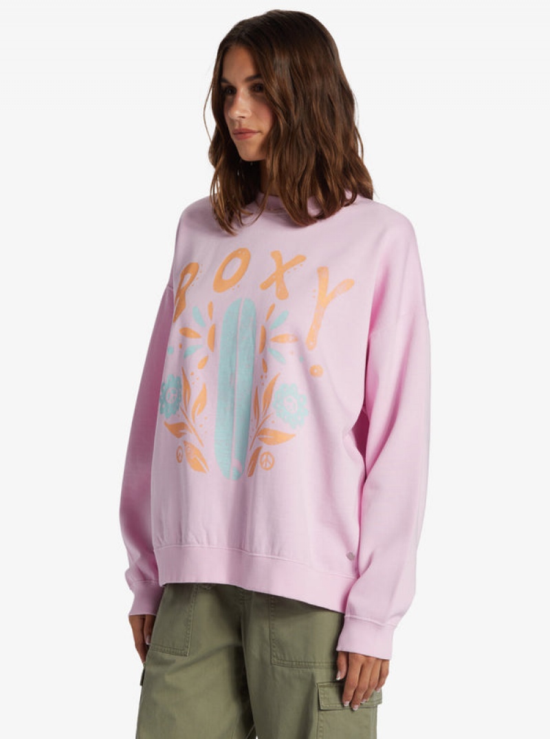 Loungewear Roxy Lineup Oversized Crew Neck | XZUC-84726