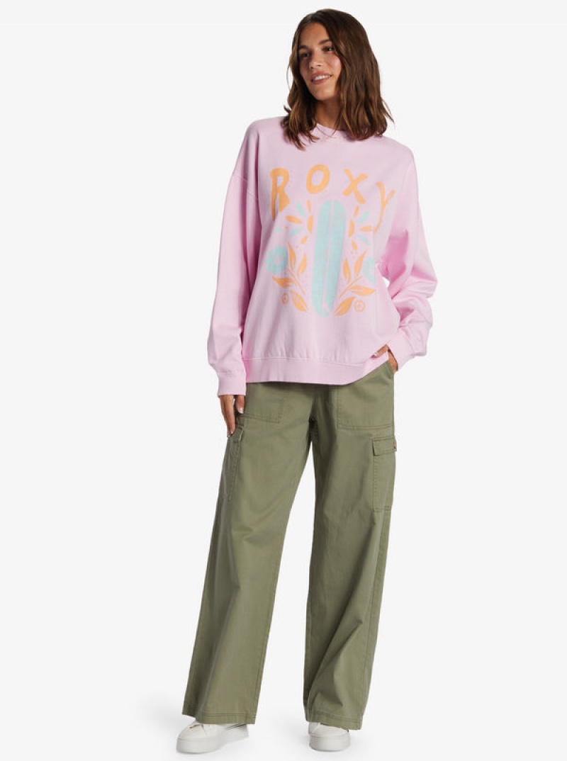 Loungewear Roxy Lineup Oversized Crew Neck | XZUC-84726