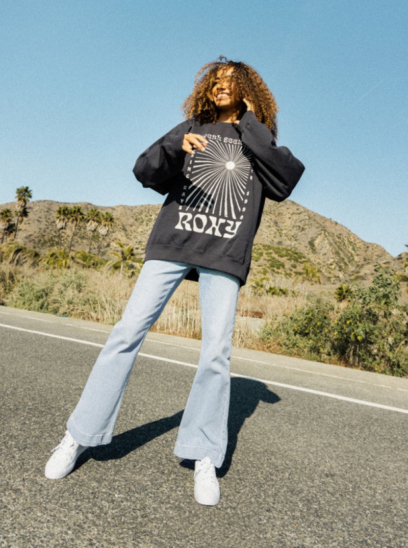 Loungewear Roxy Lineup Oversized Crew Neck | XEUM-08935