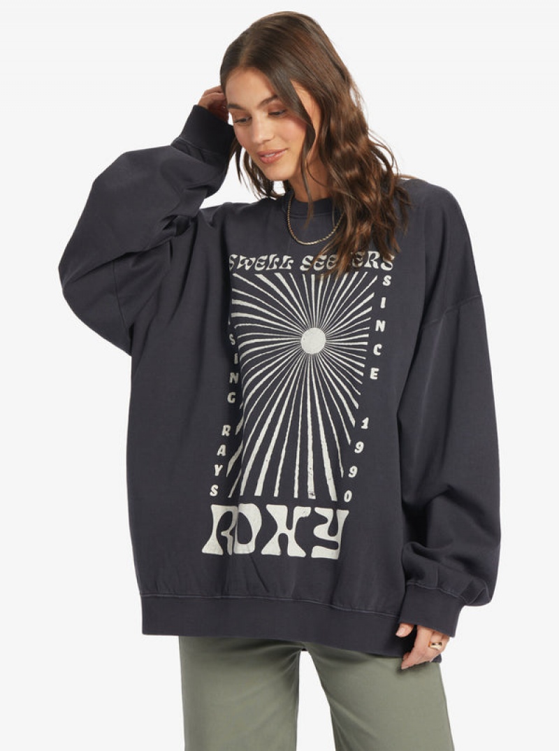 Loungewear Roxy Lineup Oversized Crew Neck | XEUM-08935