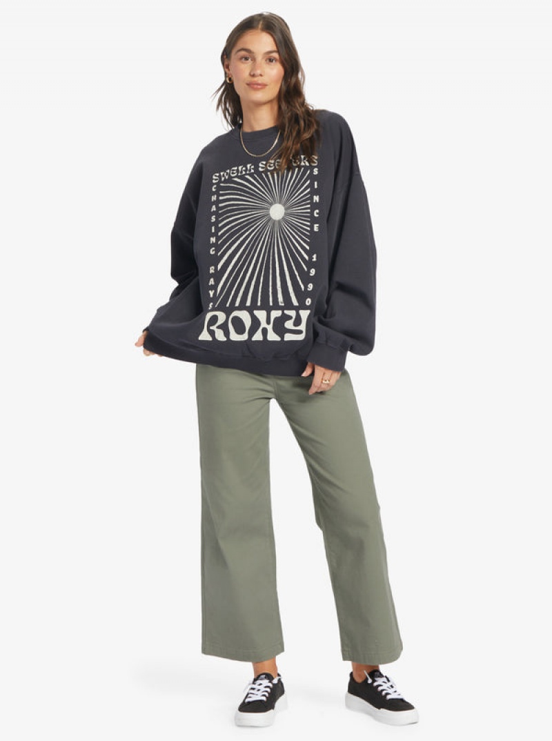 Loungewear Roxy Lineup Oversized Crew Neck | XEUM-08935