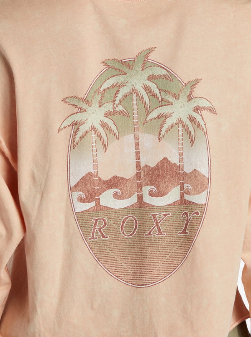 Loungewear Roxy Palm Arcana Cropped Oversized Long Sleeve | NVER-85320