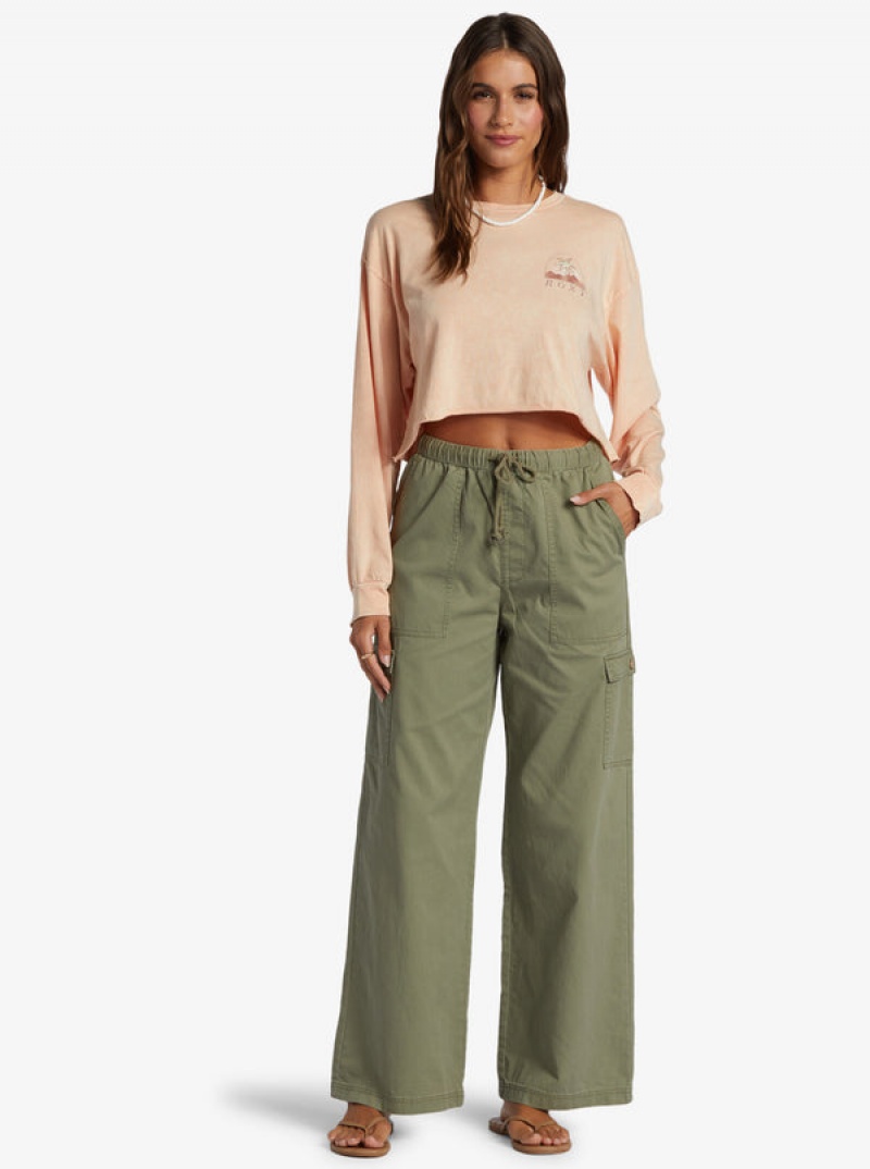 Loungewear Roxy Palm Arcana Cropped Oversized Long Sleeve | NVER-85320