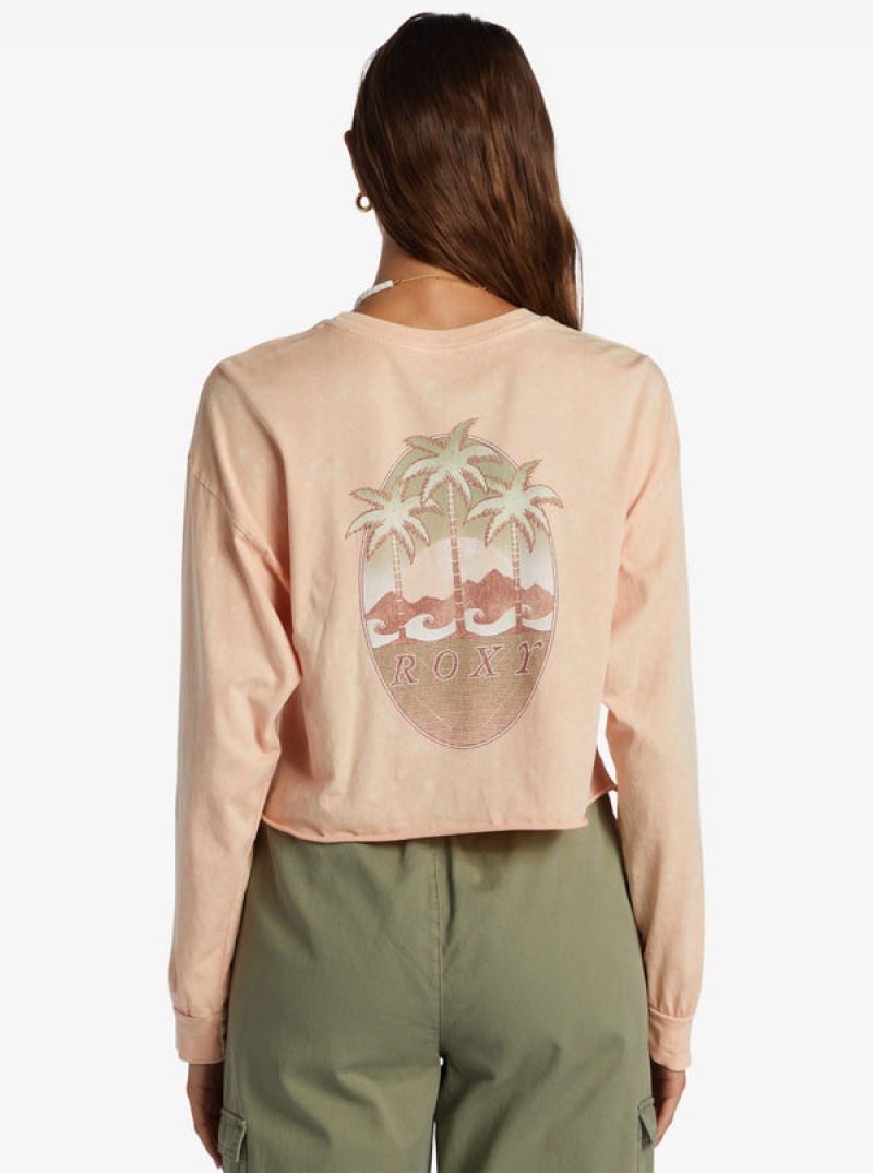 Loungewear Roxy Palm Arcana Cropped Oversized Long Sleeve | NVER-85320