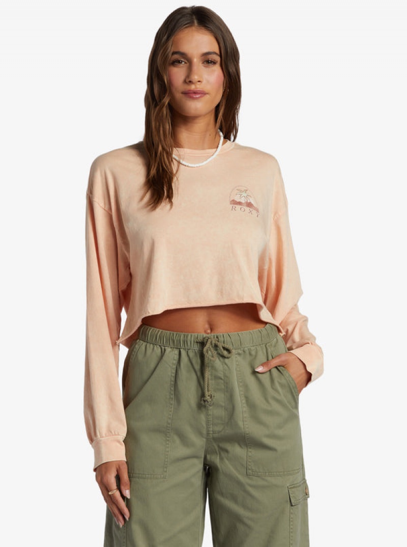 Loungewear Roxy Palm Arcana Cropped Oversized Long Sleeve | NVER-85320