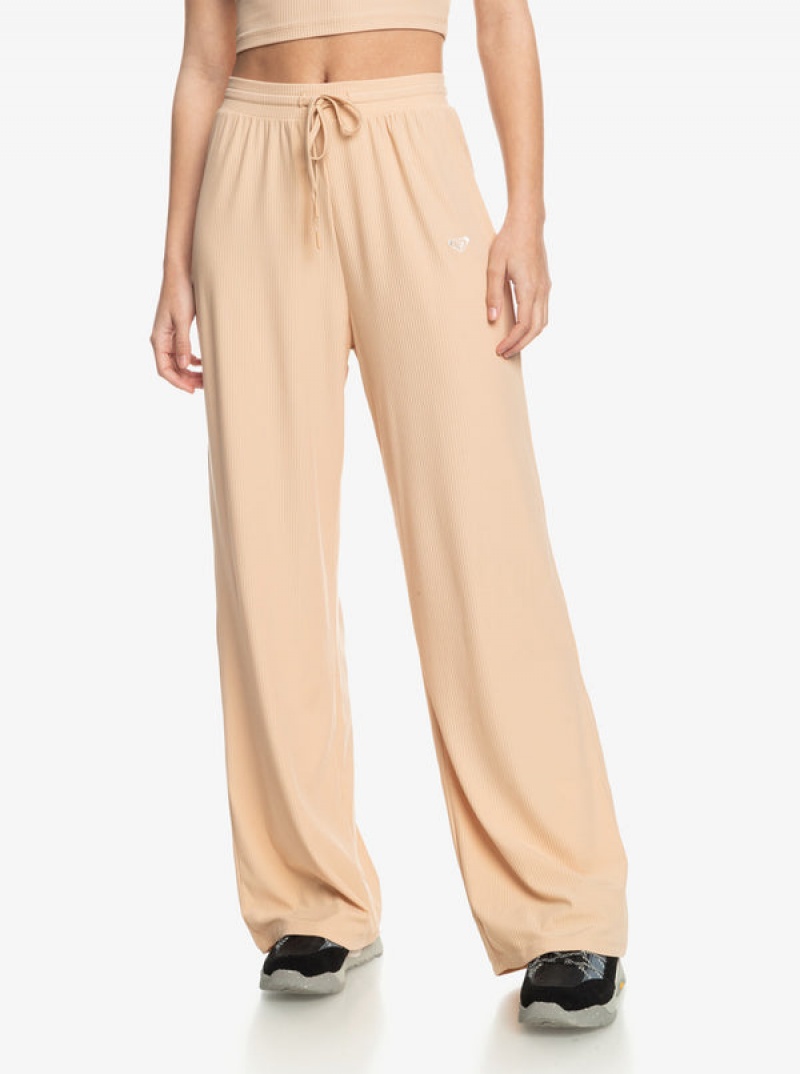 Loungewear Roxy Rise & Vibe Rib Široké Leg | FGNT-83590