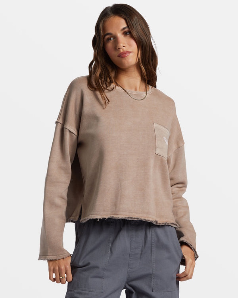 Mikina s Kapucí Roxy Doheny Crew Neck | OHBX-25439