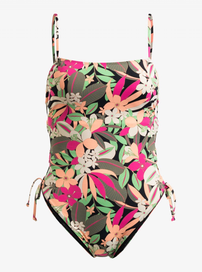 Plavky Roxy Printed Beach Classics Krajkové Up One-Piece | QPNH-31027