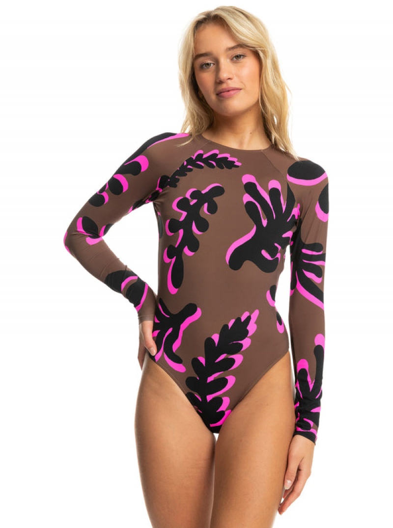 Plavky Roxy ROWLEY Long Sleeve One-Piece | XJZT-42037