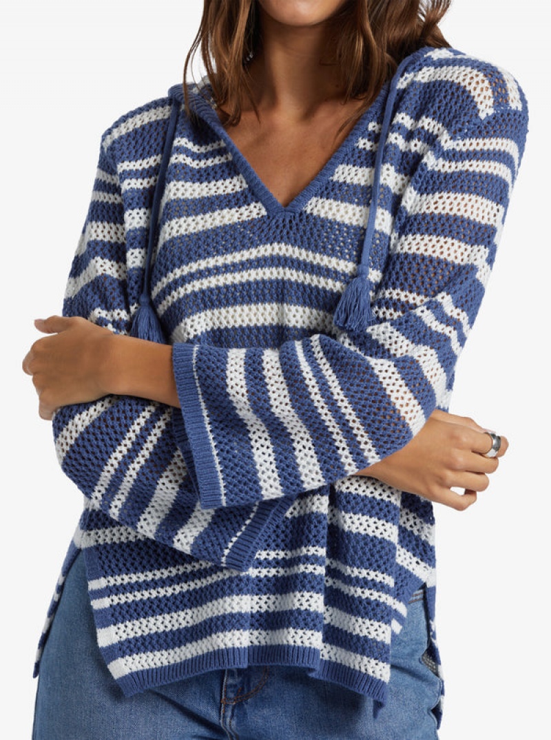 Svetry Roxy After Beach Break Stripe V-Neck | CDEJ-26571