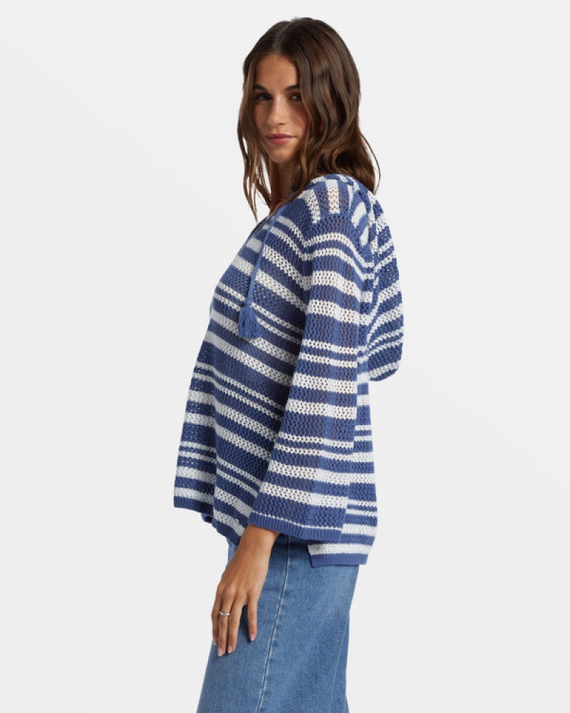 Svetry Roxy After Beach Break Stripe V-Neck | CDEJ-26571