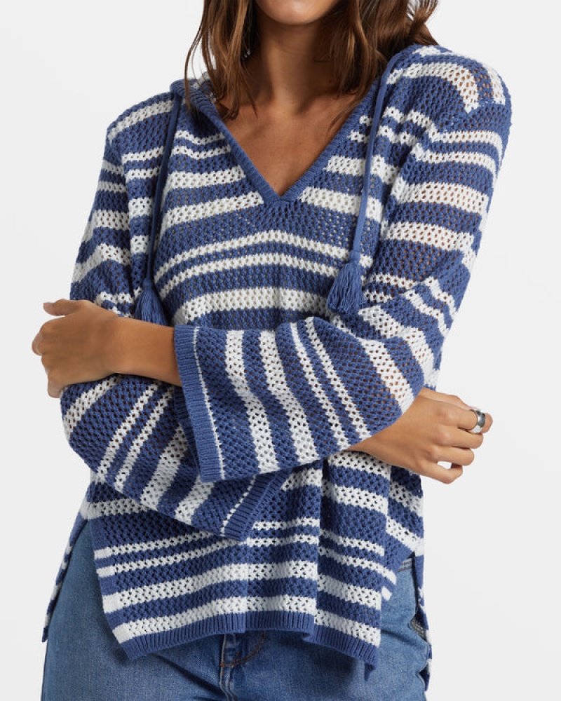 Svetry Roxy After Beach Break Stripe V-Neck | CDEJ-26571