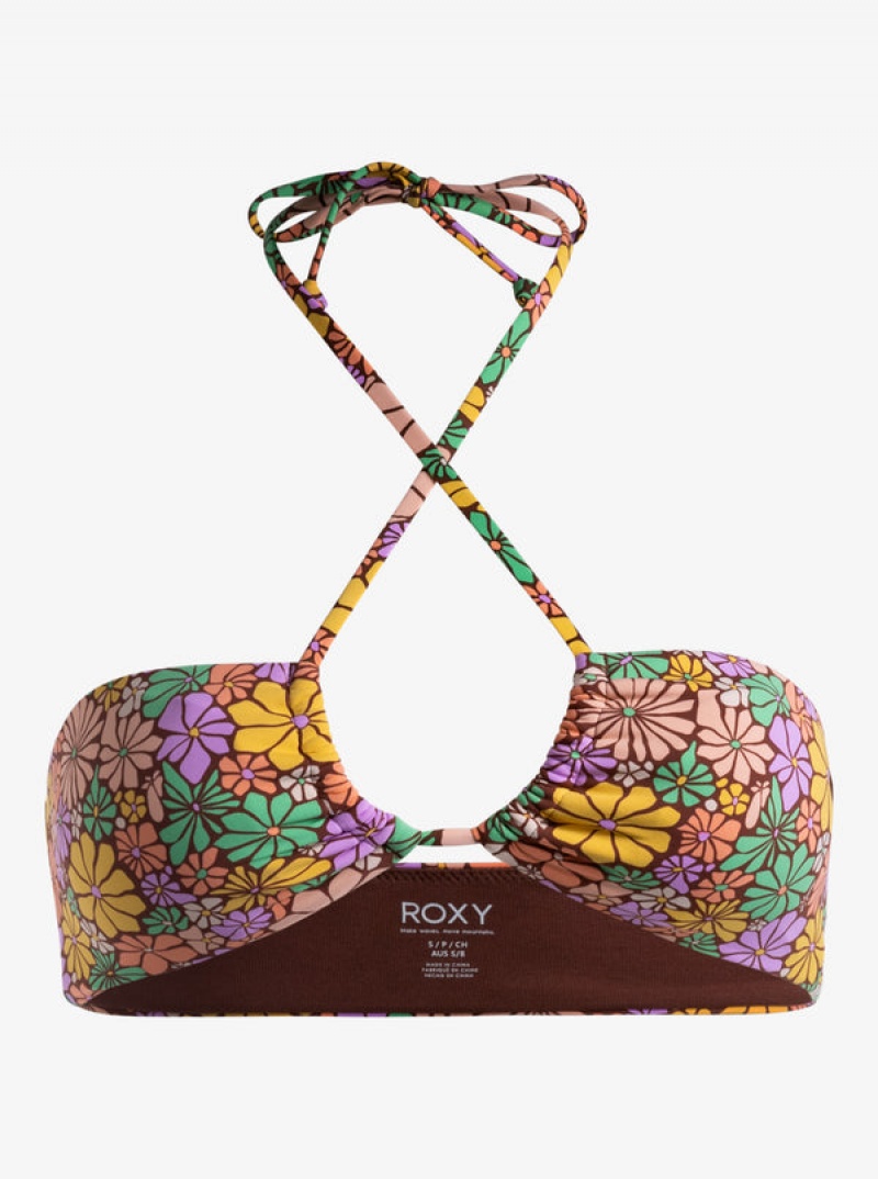 Topy Do Bikin Roxy All About Sol Bandeau | FDXU-73618