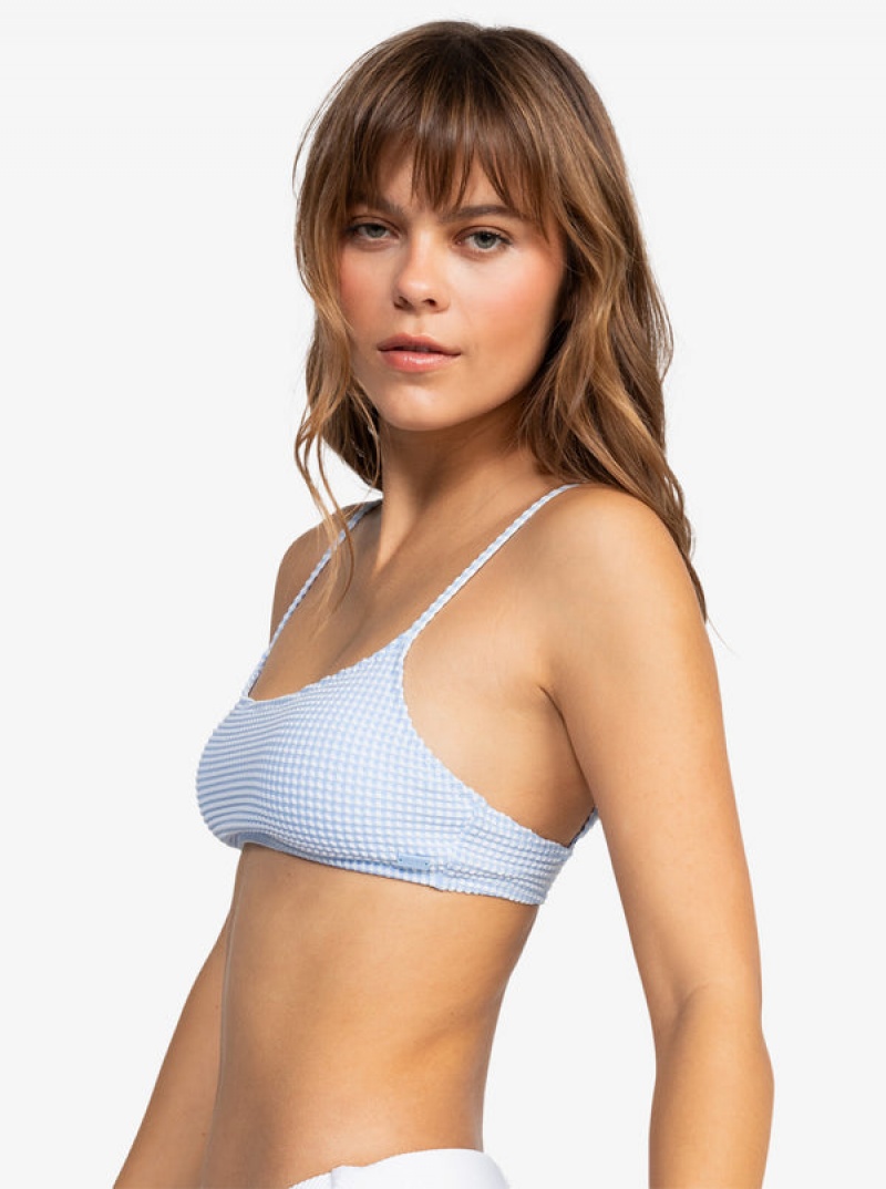 Topy Do Bikin Roxy Gingham Bralette | HQKF-68309