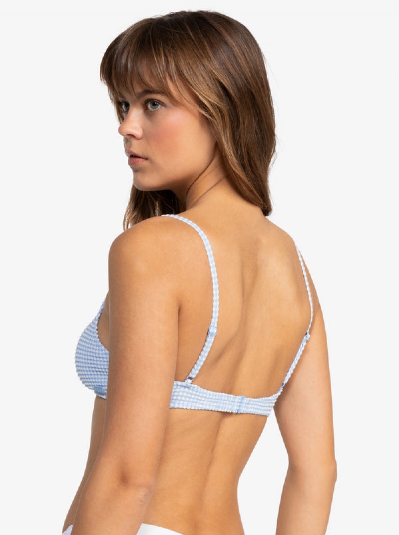 Topy Do Bikin Roxy Gingham Bralette | HQKF-68309