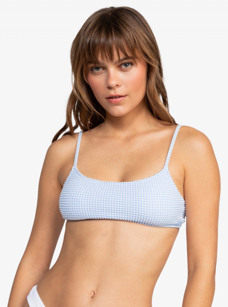 Topy Do Bikin Roxy Gingham Bralette | HQKF-68309