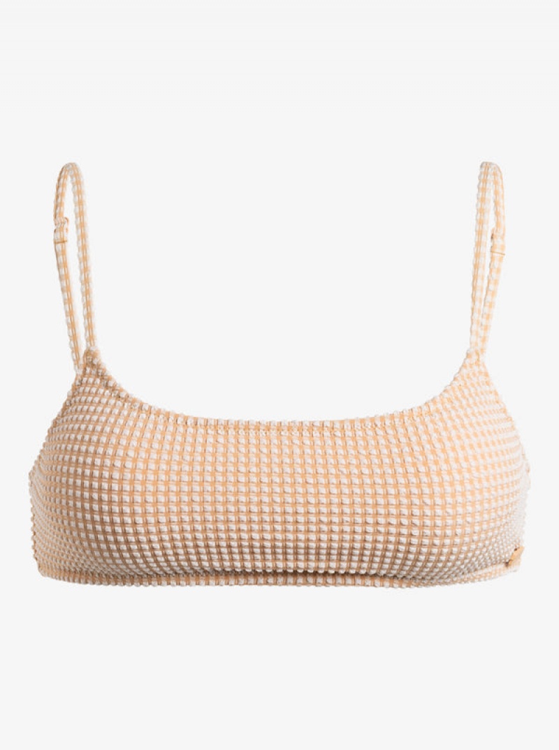 Topy Do Bikin Roxy Gingham Bralette | KOYF-75649