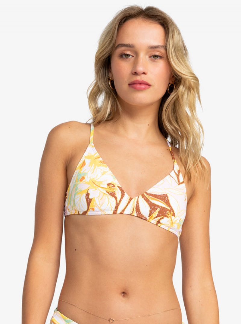 Topy Do Bikin Roxy Printed Beach Classics Ba Athl Triangle | QNUA-21703