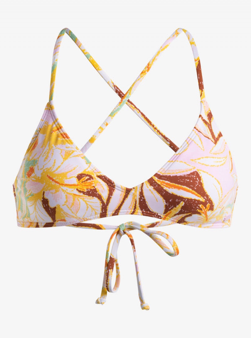 Topy Do Bikin Roxy Printed Beach Classics Ba Athl Triangle | QNUA-21703