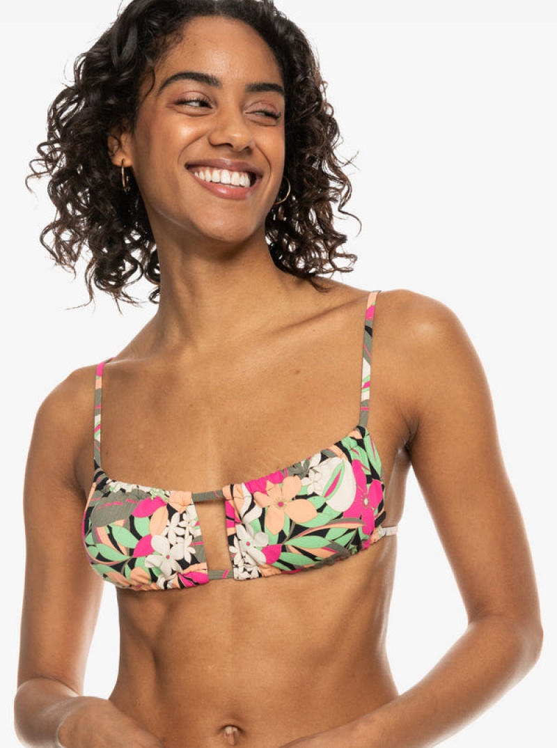 Topy Do Bikin Roxy Printed Beach Classics Bralette | JEZO-17692