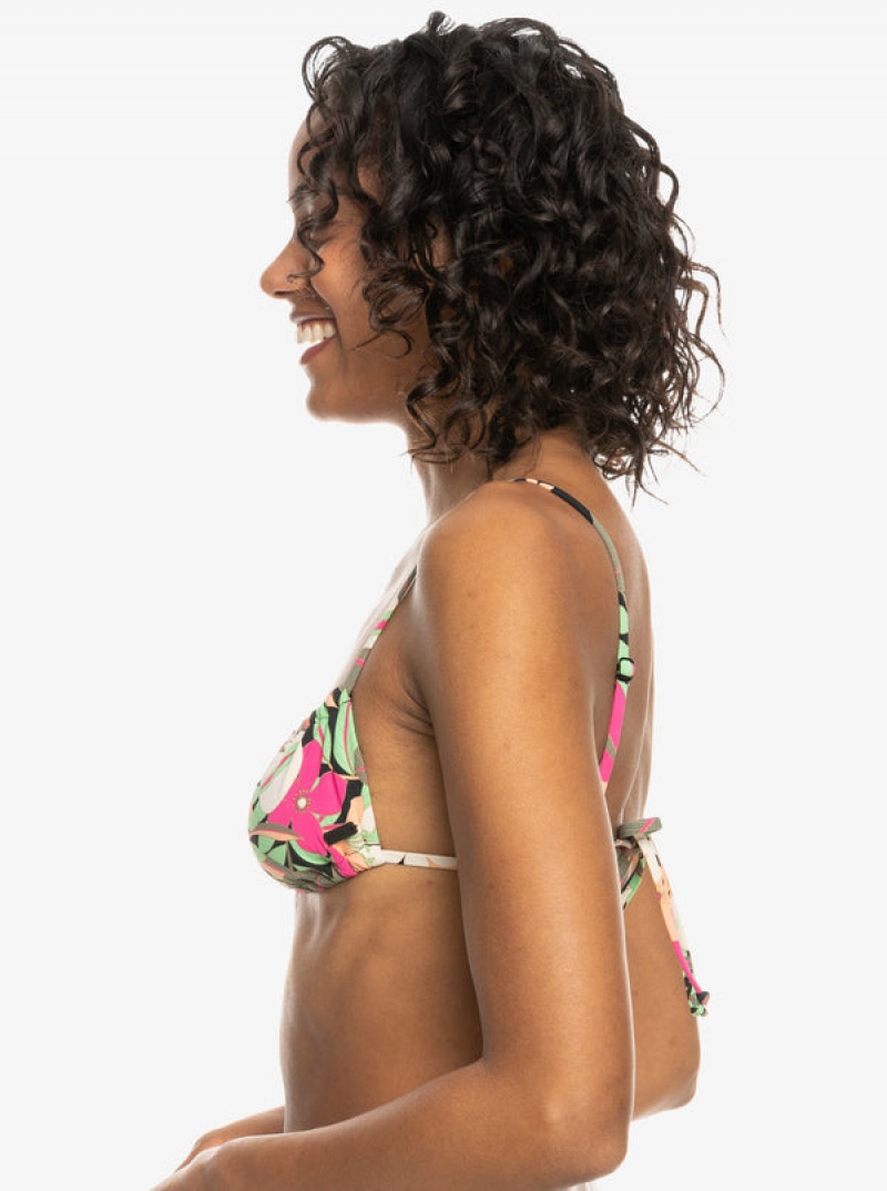 Topy Do Bikin Roxy Printed Beach Classics Bralette | JEZO-17692