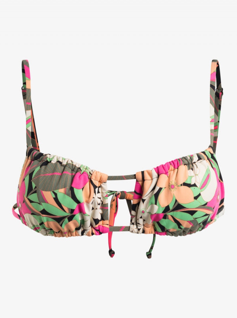 Topy Do Bikin Roxy Printed Beach Classics Bralette | JEZO-17692